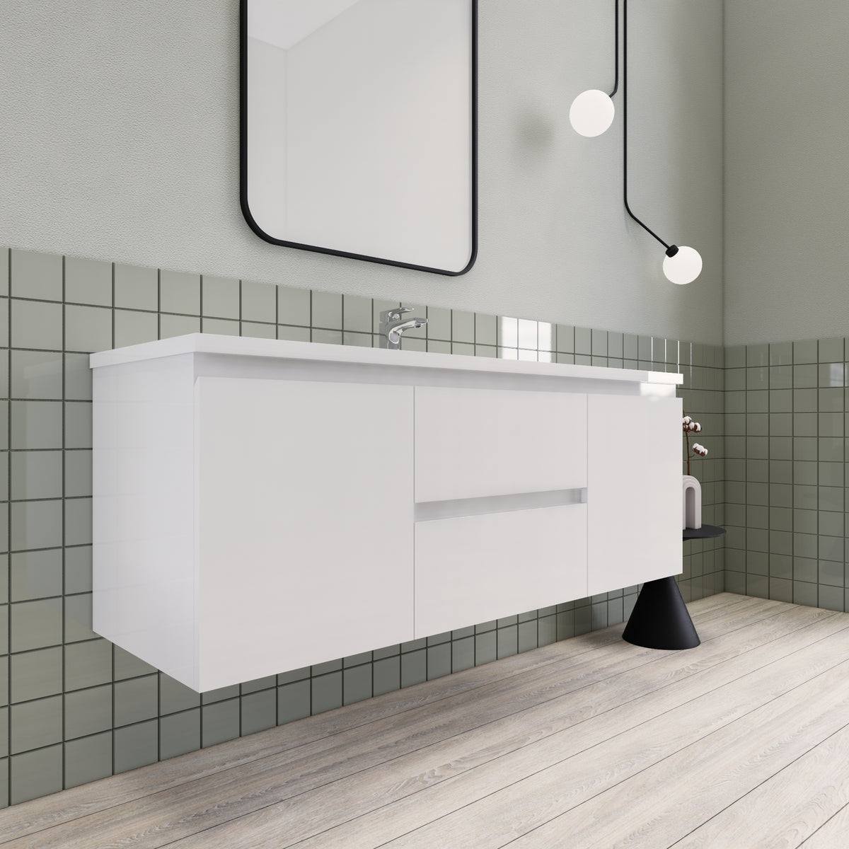 Barton 60 inch Single Sink Floating Modern Bathroom Vanity – Elsa Bath Inc
