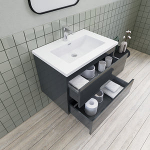 Barton 30 inch Floating Modern Bathroom Vanity