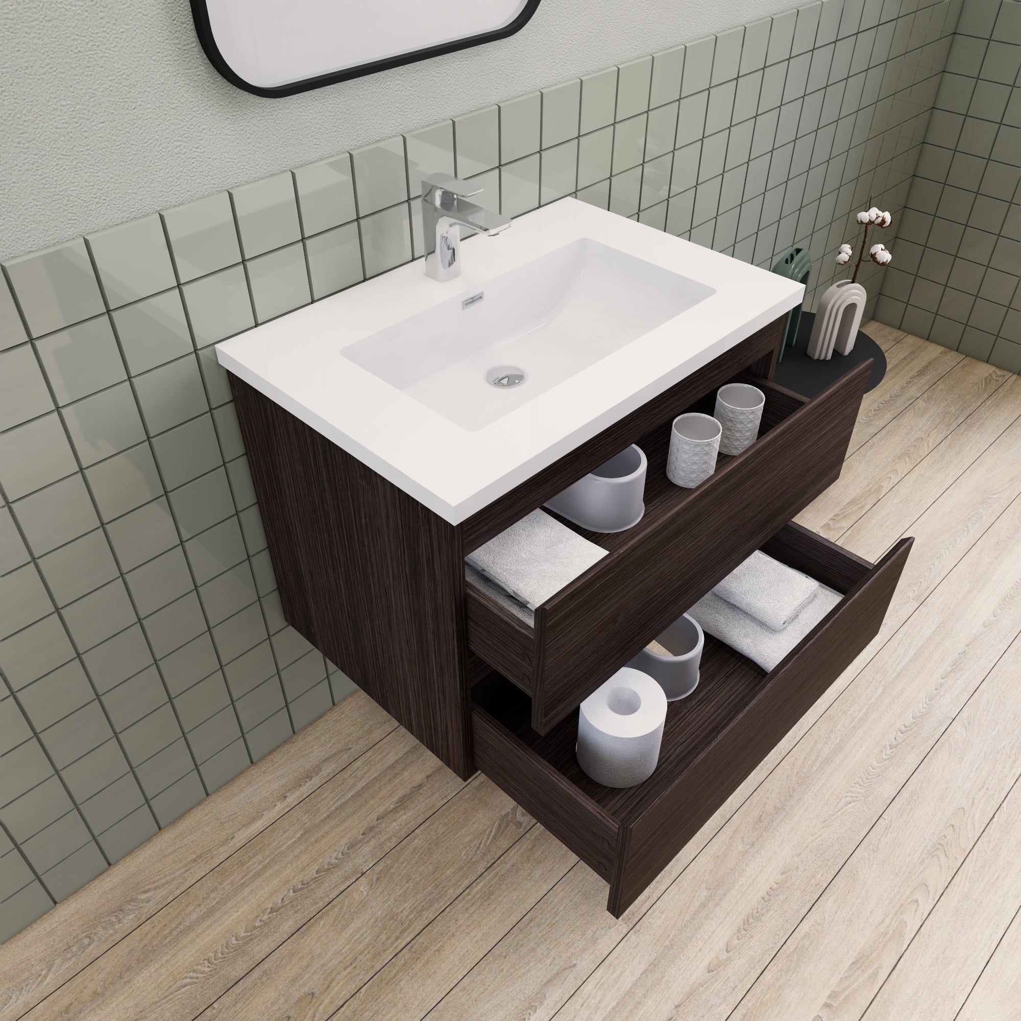 Barton 30 inch Floating Modern Bathroom Vanity