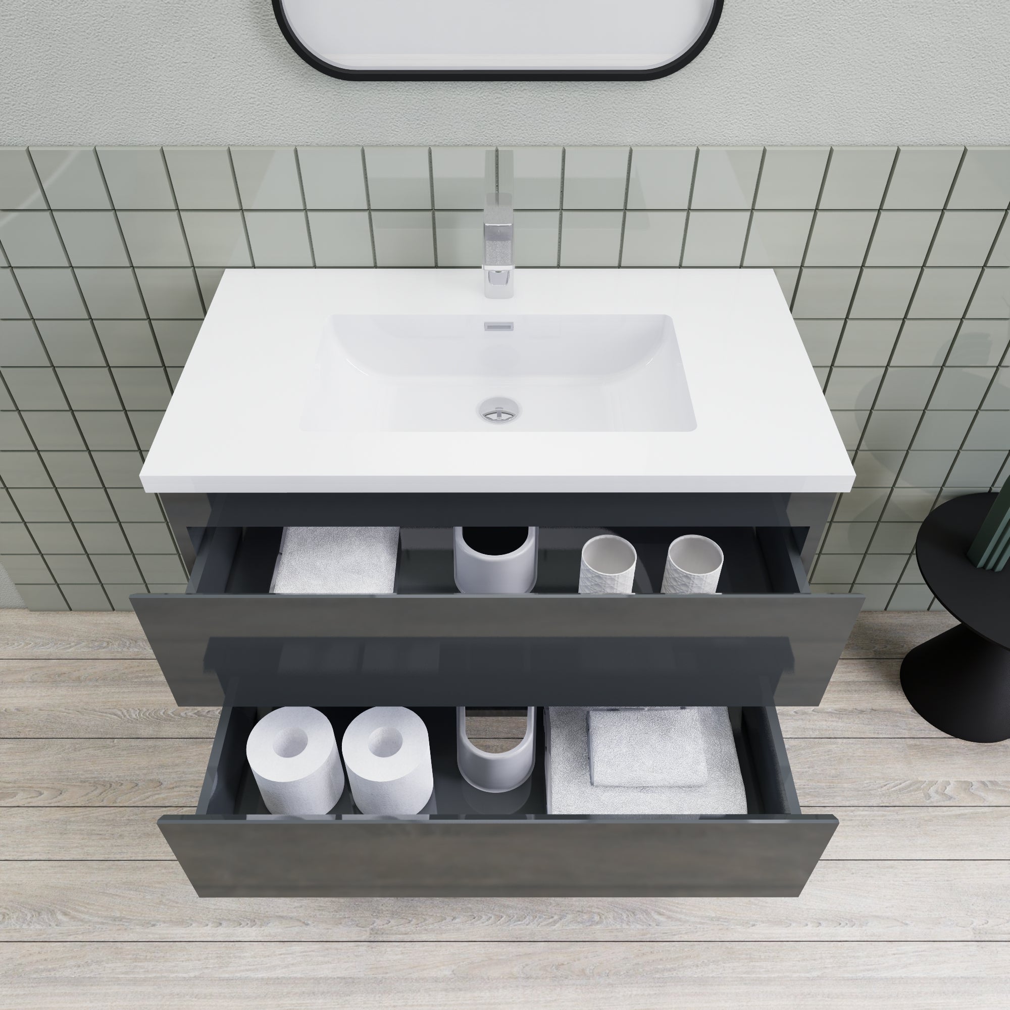 Barton 36 inch Floating Modern Bathroom Vanity