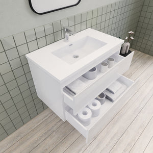 Barton 36 inch Floating Modern Bathroom Vanity