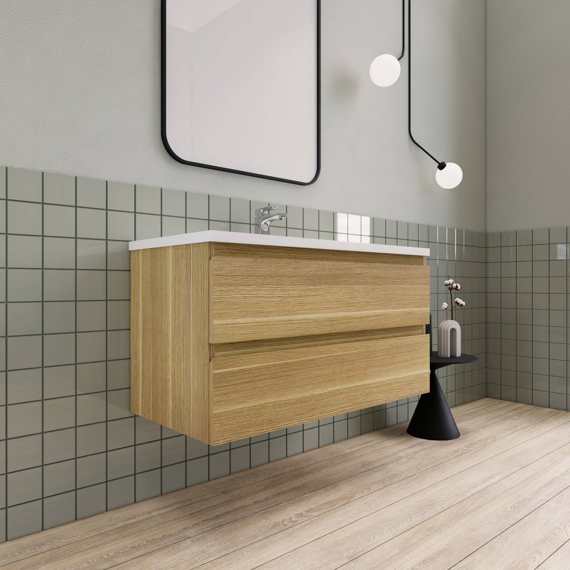 Barton 42 inch Floating Modern Bathroom Vanity