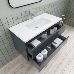 Barton 42 inch Floating Modern Bathroom Vanity