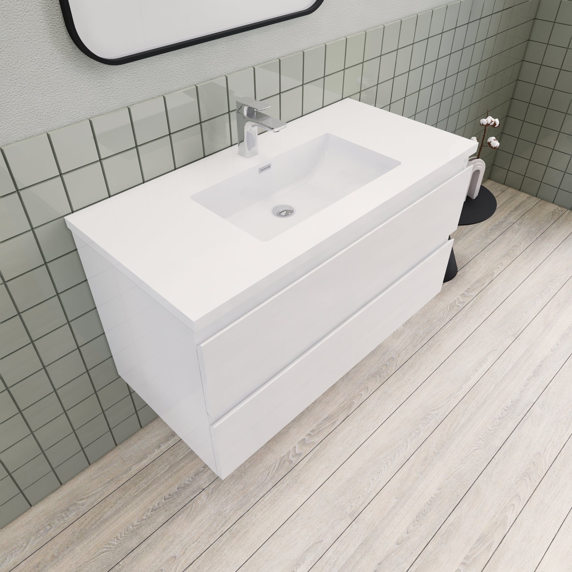 Barton 42 inch Floating Modern Bathroom Vanity