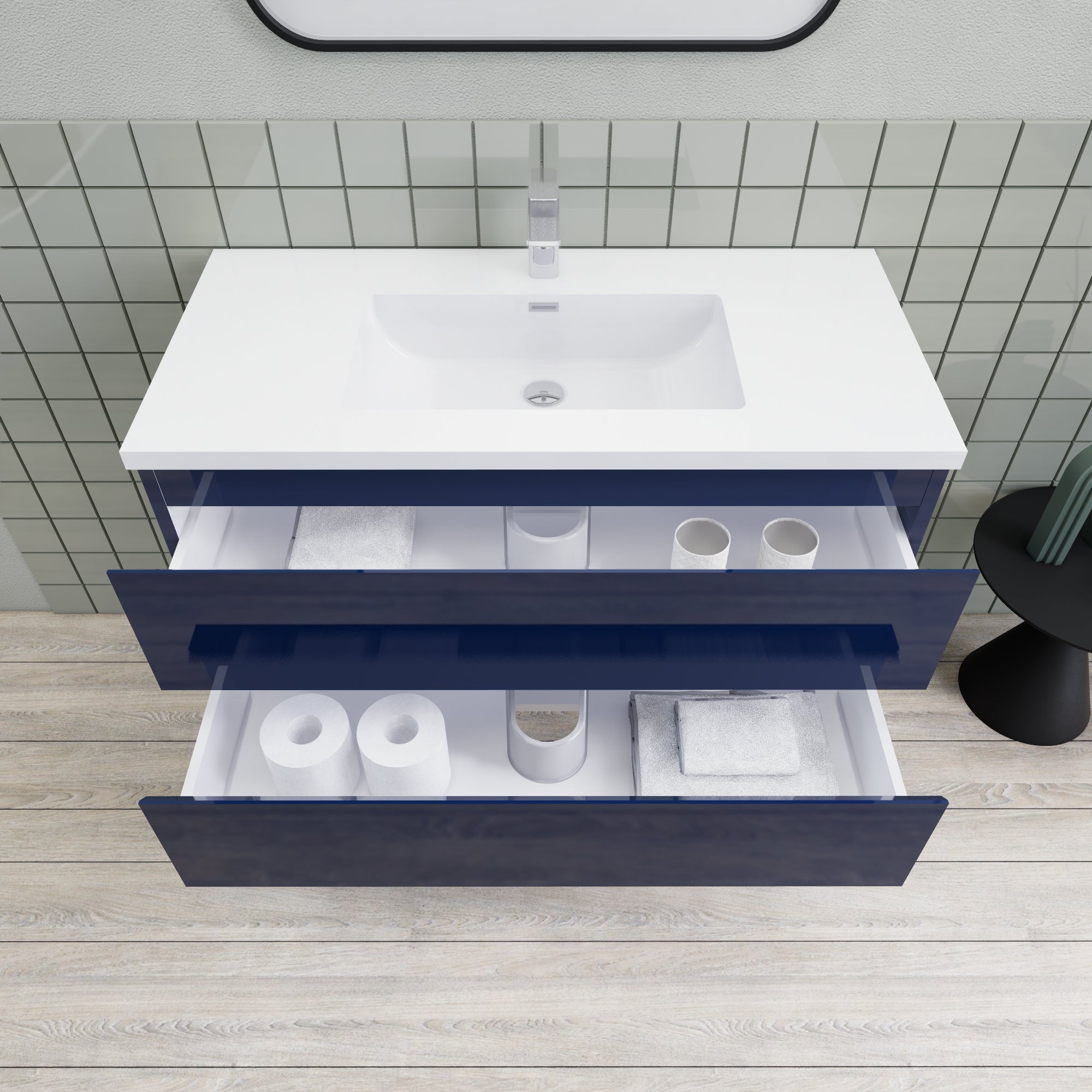 Barton 42 inch Floating Modern Bathroom Vanity