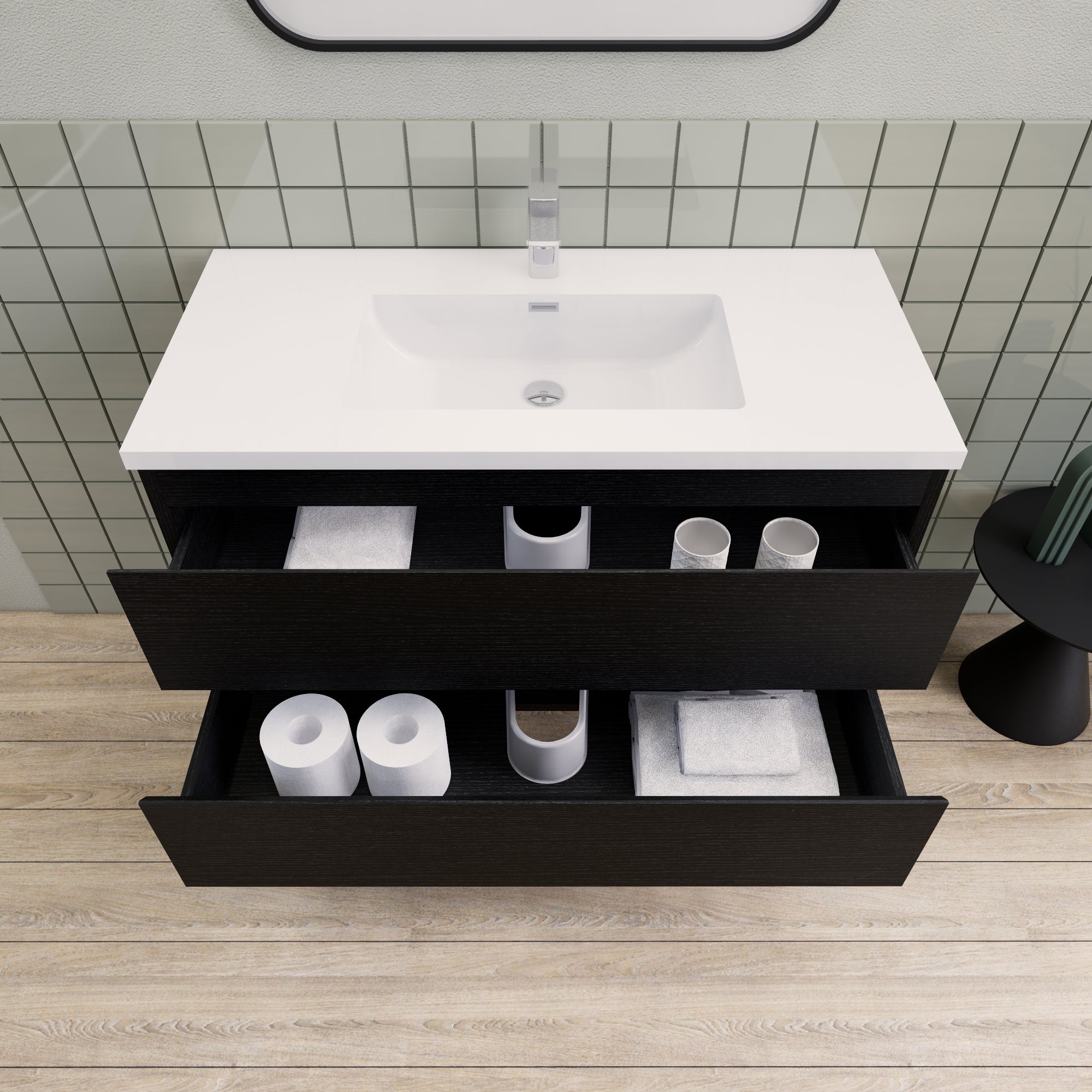 Barton 42 inch Floating Modern Bathroom Vanity