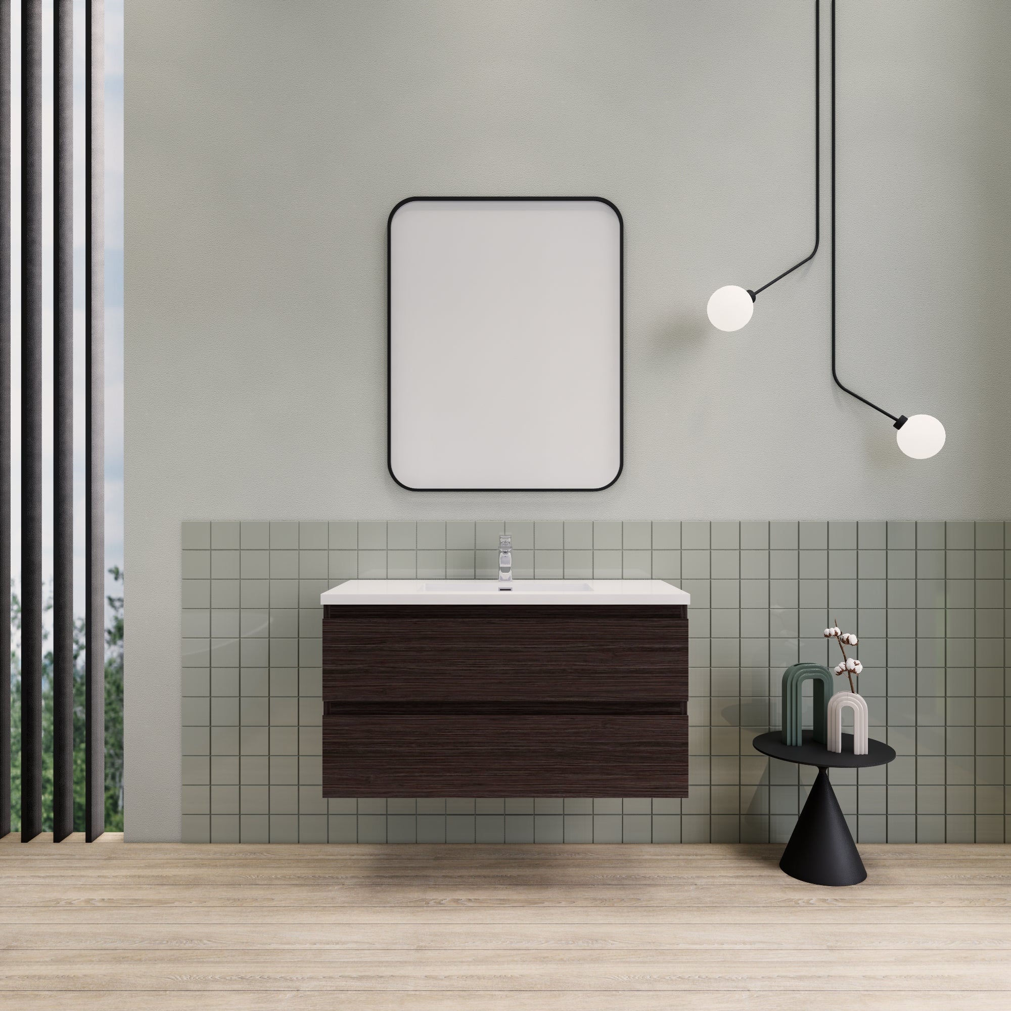 Barton 42 inch Floating Modern Bathroom Vanity