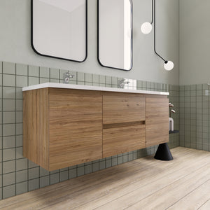 Barton 60 inch Double Sinks Floating Modern Bathroom Vanity