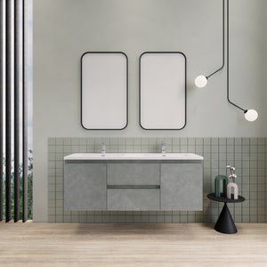 Barton 60 inch Double Sinks Floating Modern Bathroom Vanity