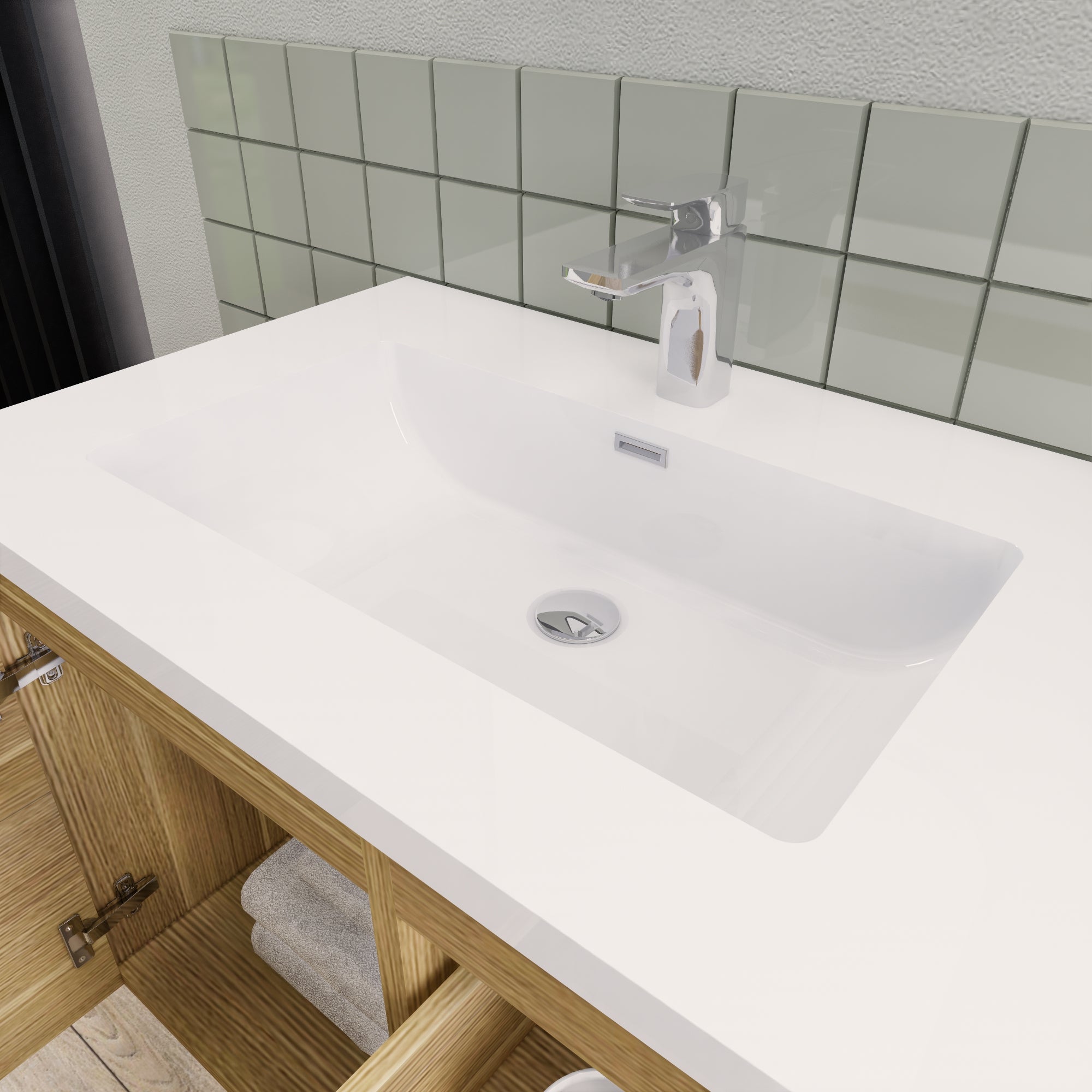 Barton 60 inch Double Sinks Floating Modern Bathroom Vanity