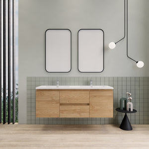 Barton 60 inch Double Sinks Floating Modern Bathroom Vanity