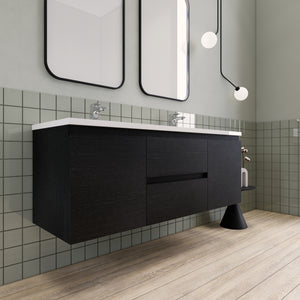 Barton 60 inch Double Sinks Floating Modern Bathroom Vanity