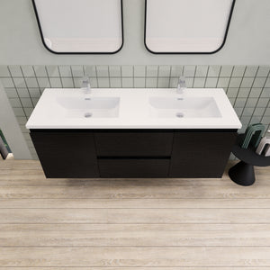 Barton 60 inch Double Sinks Floating Modern Bathroom Vanity