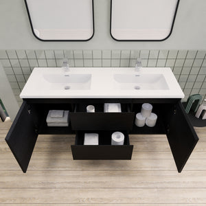 Barton 60 inch Double Sinks Floating Modern Bathroom Vanity