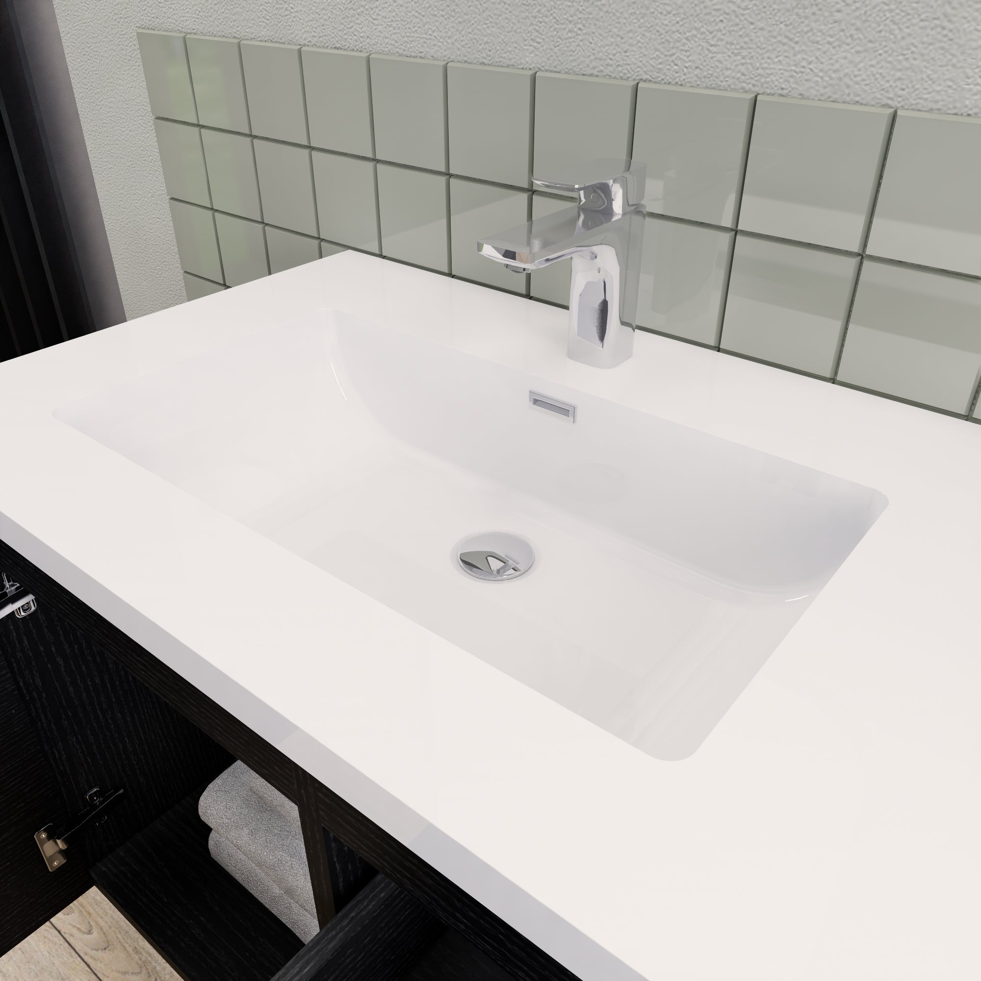 Barton 60 inch Double Sinks Floating Modern Bathroom Vanity