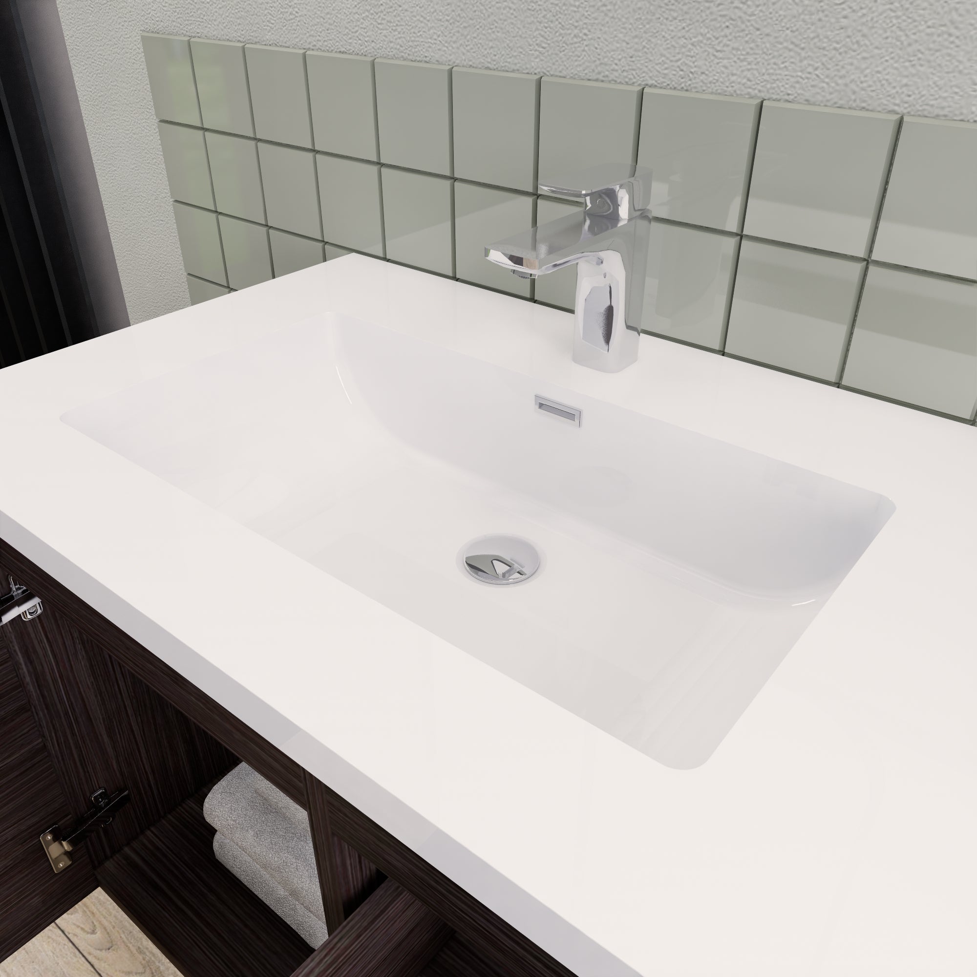 Barton 60 inch Double Sinks Floating Modern Bathroom Vanity