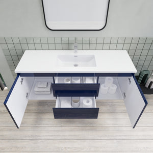 Barton 60 inch Single Sink Floating Modern Bathroom Vanity