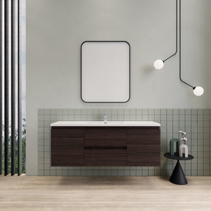 Barton 60 inch Single Sink Floating Modern Bathroom Vanity