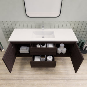 Barton 60 inch Single Sink Floating Modern Bathroom Vanity