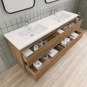 Barton 72 inch Double Sinks Floating Modern Bathroom Vanity