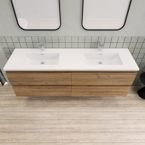 Barton 72 inch Double Sinks Floating Modern Bathroom Vanity