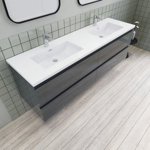 Barton 72 inch Double Sinks Floating Modern Bathroom Vanity