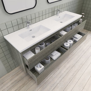 Barton 72 inch Double Sinks Floating Modern Bathroom Vanity