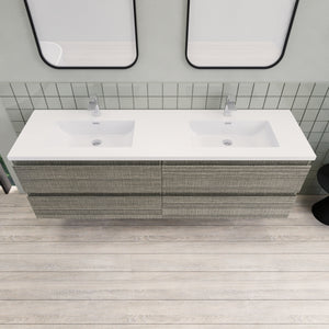 Barton 72 inch Double Sinks Floating Modern Bathroom Vanity