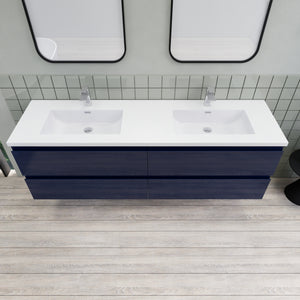 Barton 72 inch Double Sinks Floating Modern Bathroom Vanity