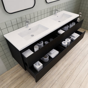 Barton 72 inch Double Sinks Floating Modern Bathroom Vanity