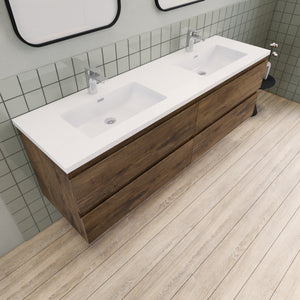 Barton 72 inch Double Sinks Floating Modern Bathroom Vanity