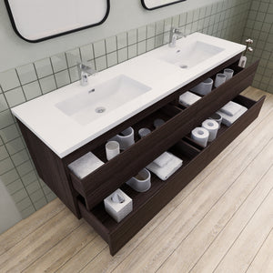 Barton 72 inch Double Sinks Floating Modern Bathroom Vanity