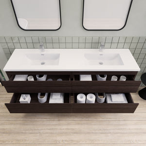 Barton 72 inch Double Sinks Floating Modern Bathroom Vanity