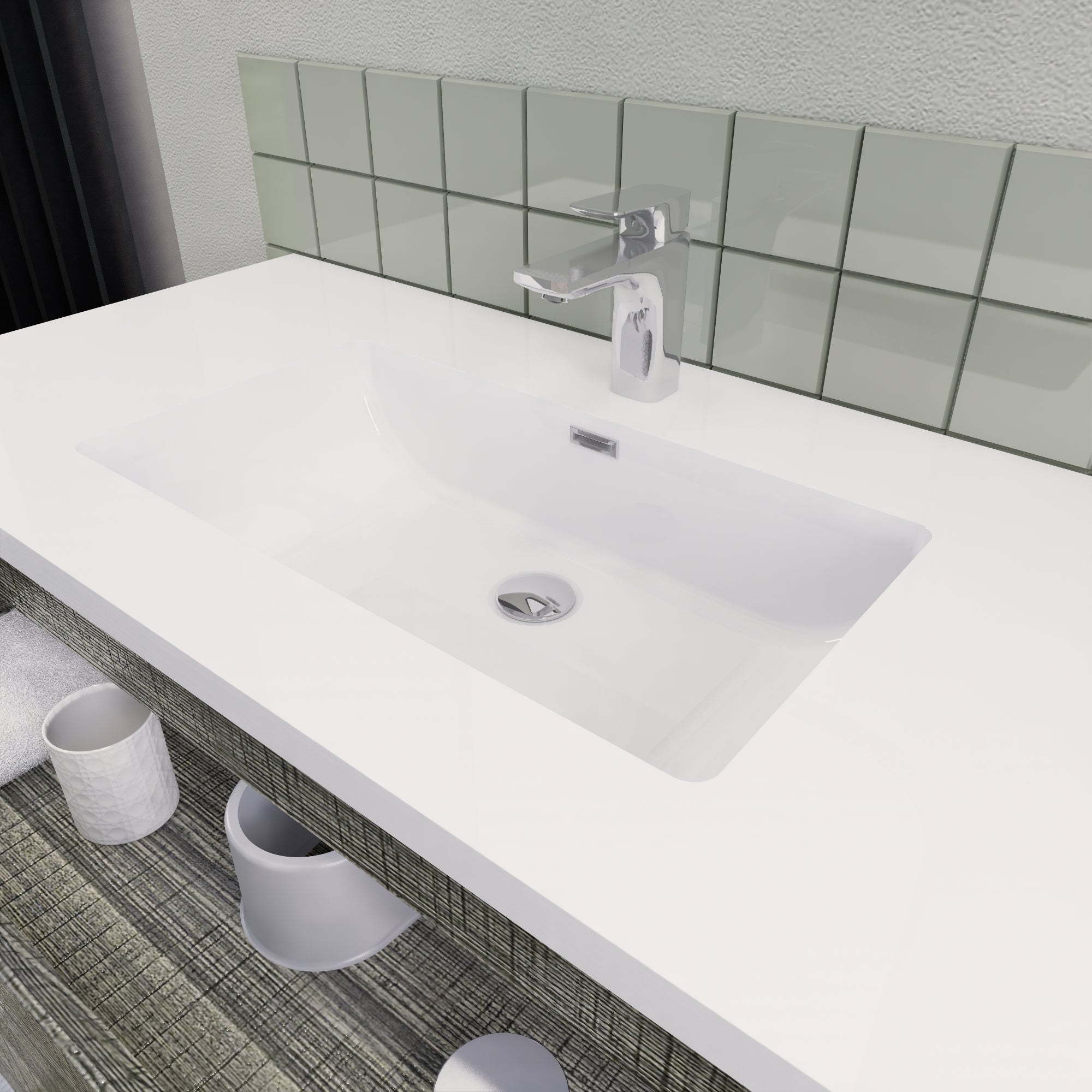 Barton 84 inch Double Sinks Floating Modern Bathroom Vanity