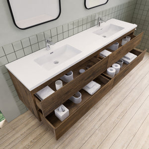 Barton 84 inch Double Sinks Floating Modern Bathroom Vanity