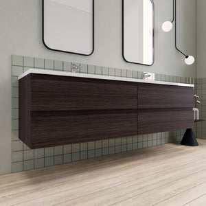 Barton 84 inch Double Sinks Floating Modern Bathroom Vanity