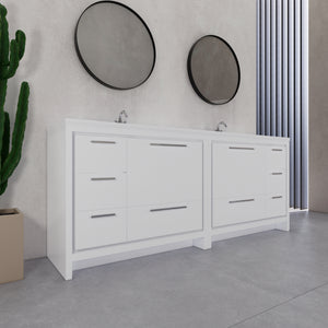 Eden 84" Free-standing Double Sinks Bathroom Vanity Set