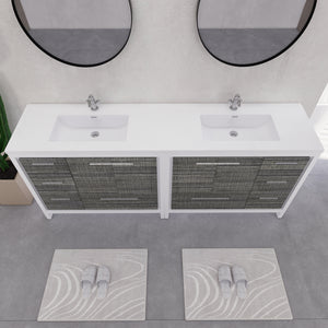 Eden 84" Free-standing Double Sinks Bathroom Vanity Set