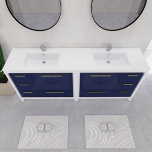 Eden 84" Free-standing Double Sinks Bathroom Vanity Set