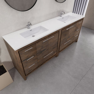 Eden 84" Free-standing Double Sinks Bathroom Vanity Set