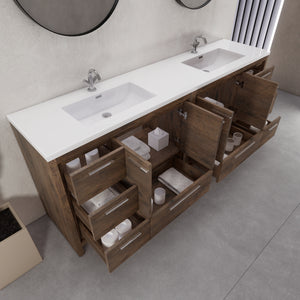 Eden 84" Free-standing Double Sinks Bathroom Vanity Set