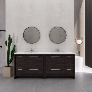 Eden 84" Free-standing Double Sinks Bathroom Vanity Set