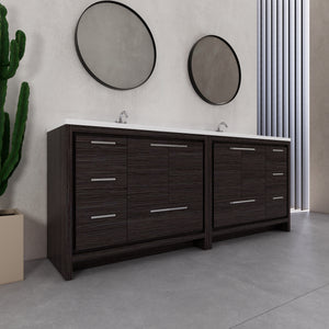 Eden 84" Free-standing Double Sinks Bathroom Vanity Set