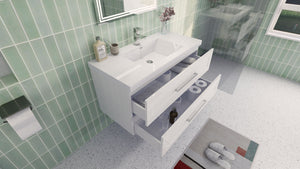 TT 42 Inch Wall Mounted Vanity with Reinforced Acrylic Sink