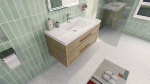 TT 42 Inch Wall Mounted Vanity with Reinforced Acrylic Sink