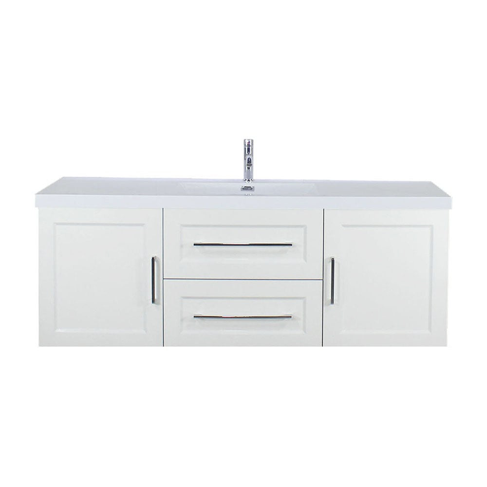 TT 60 Inch Single Sink Wall Mounted Vanity with Reinforced Acrylic Sink
