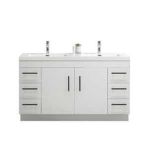 Elsa 60 Inch Free Standing Modern Bathroom Vanity - Double Sink