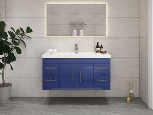 Elsa 48 inch Wall Mounted Modern Bathroom Vanity