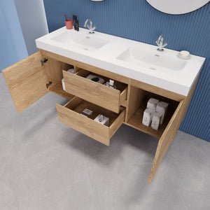 EB2 60 inch Double Floating Modern Bathroom Vanity