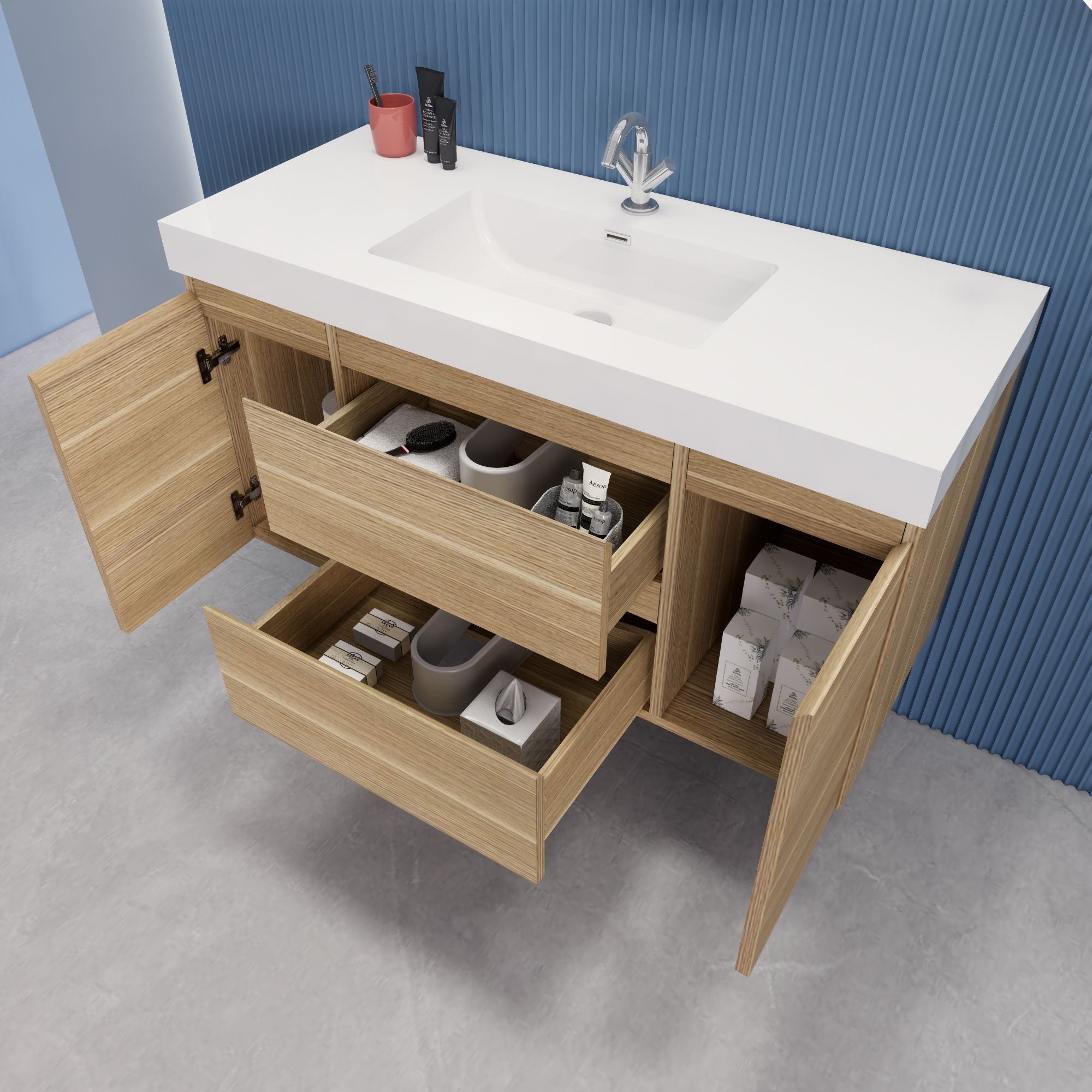 EB2 48 inch Floating Modern Bathroom Vanity